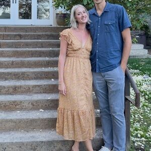 Astr Floral Midi Dress